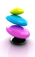 Image showing Colorfull spa stones. 3d icon