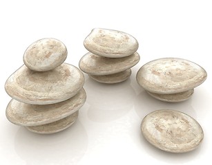 Image showing Glossy spa stones. 3d icon 