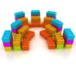 Image showing Building blocks on white 