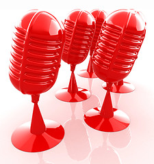 Image showing 3d rendering of a microphones