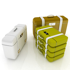 Image showing travel bags on white 