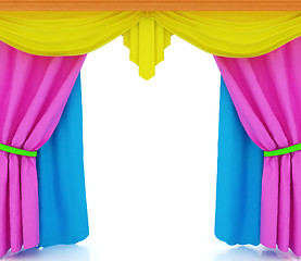 Image showing Colorfull curtains