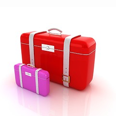 Image showing Traveler's suitcases. 