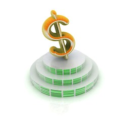 Image showing icon dollar sign on podium