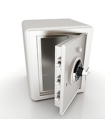 Image showing Security metal safe with empty space inside 