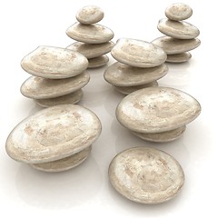 Image showing Glossy spa stones. 3d icon 