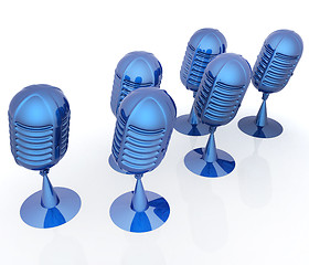 Image showing 3d rendering of a microphones