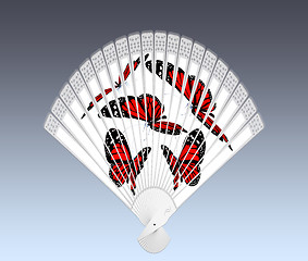 Image showing Colorful hand fan