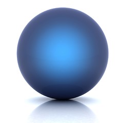 Image showing Blue metallic sphere