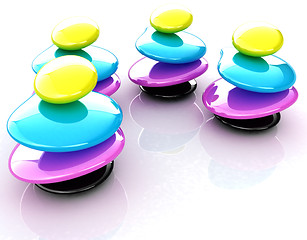 Image showing Colorfull spa stones. 3d icon