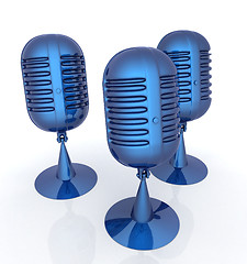 Image showing 3d rendering of a microphones