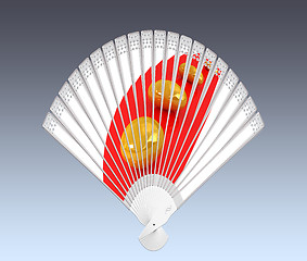 Image showing Colorful hand fan