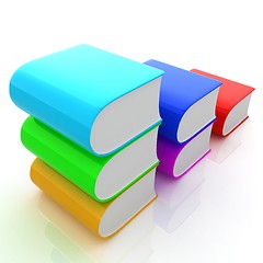 Image showing Glossy Books Icon isolated on a white background