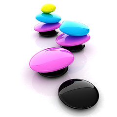 Image showing Colorfull spa stones. 3d icon