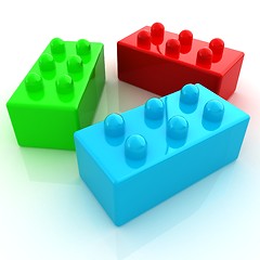 Image showing Building blocks on white 