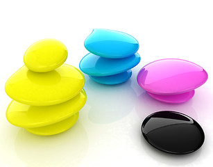 Image showing Colorfull spa stones. 3d icon