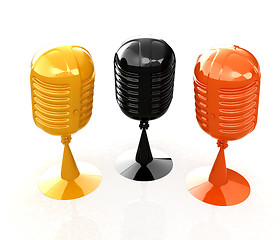 Image showing 3d rendering of a microphones