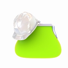 Image showing hard hat on purse