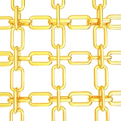 Image showing Gold chains background