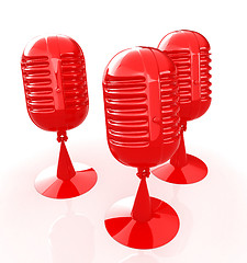 Image showing 3d rendering of a microphones