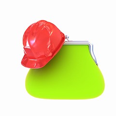 Image showing hard hat on purse