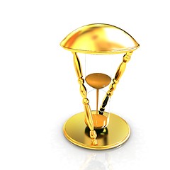 Image showing Transparent hourglass. Sand clock icon 3d illustration. 