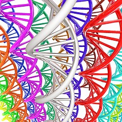 Image showing DNA structure model background