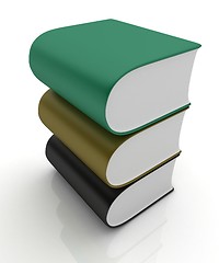 Image showing Glossy Books Icon isolated on a white background