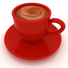 Image showing Coffee cup on saucer