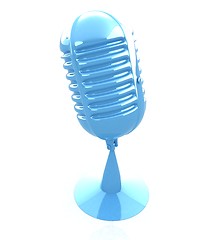 Image showing 3d rendering of a microphone