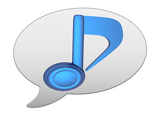Image showing messenger window icon. 3d note