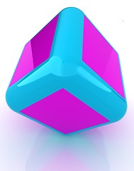 Image showing Abstract colorfull block 3d