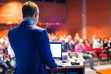 Image showing Speaker at Business Conference and Presentation.