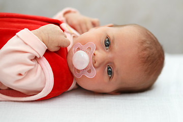 Image showing baby in red dress