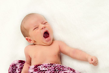 Image showing crying newborn baby