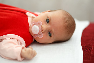 Image showing baby in red dress