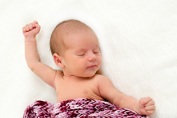 Image showing sleeping newborn baby