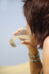 Image showing Woman and water