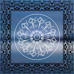 Image showing  Mandala. Sea background.