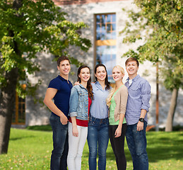 Image showing group of smiling students standing