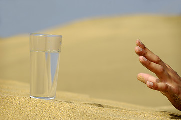 Image showing Hand reaching for water.