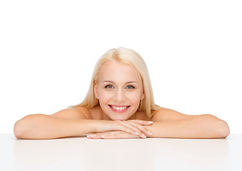 Image showing clean face and shoulders of beautiful young woman