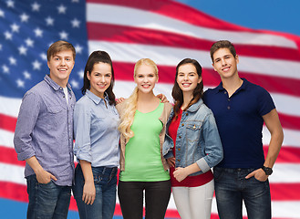 Image showing group of standing smiling students