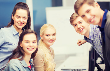 Image showing students having discussion at school