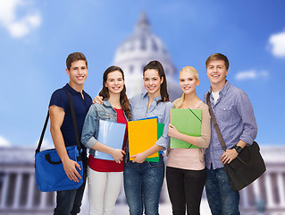 Image showing group of smiling students standing