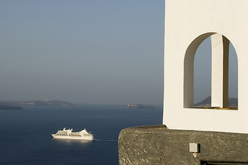 Image showing house over sea greek island