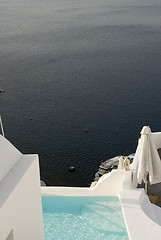 Image showing pool at villa over sea