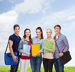 Image showing group of smiling students standing