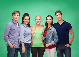 Image showing group of standing smiling students