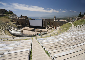 Image showing taormina mt. aetna view